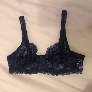 Dark Blue Lace Bra